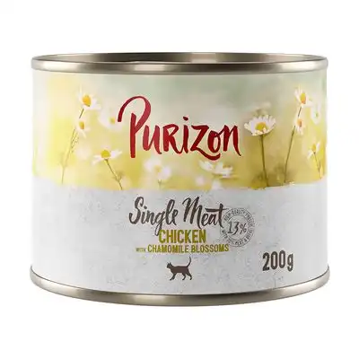 Purizon Single Meat comida húmeda para gatos 12 x 200 g - Pack Ahorro - Pollo con flores de camomila - Purizon - Comparador de precios