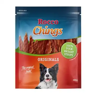 Rocco Chings Originals - Tiras de pechuga de pato 250 g - Rocco - Comparador de precios