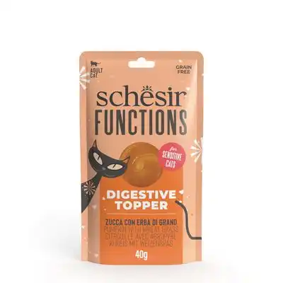 Schesir Functions Digestive Topper 12 x 40 g - Calabaza con hierba de trigo - Schesir - Comparador de precios