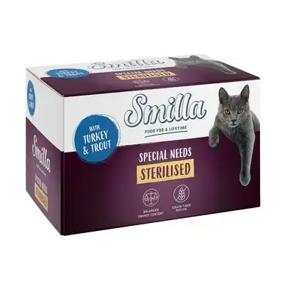 Smilla Sterilised en tarrinas 24 x 100 g - Pack Ahorro - Pavo con trucha - Smilla - Comparador de precios