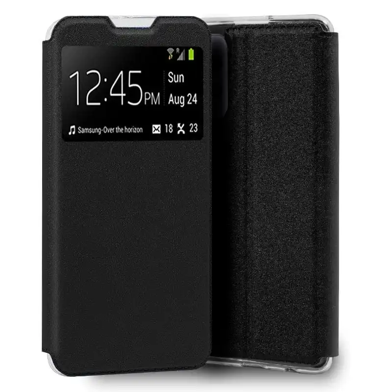Cool Funda Flip Cover Liso Negro para Samsung Galaxy A72