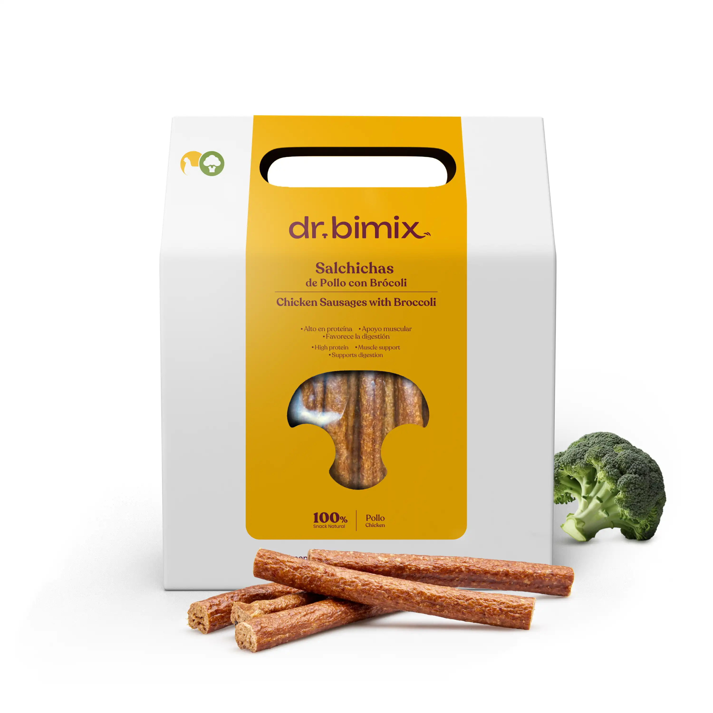 dr.bimix Barritas de Pollo con Brócoli para Perros | Snack Natural Premium - 500 g - dr.bimix - Comparador de precios