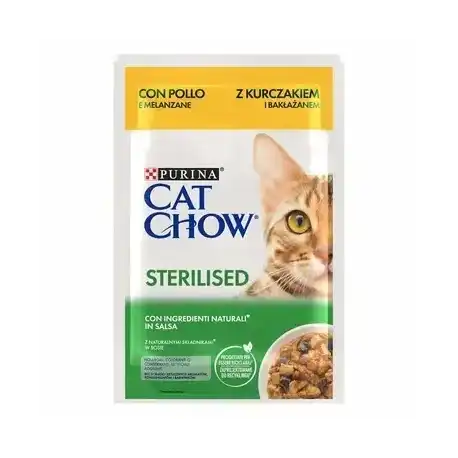 Purina Cat Chow Sterilized Comida Húmeda en Gelatina para Gatos con Pollo, 26 x 85 gr - Cat Chow - Comparador de precios