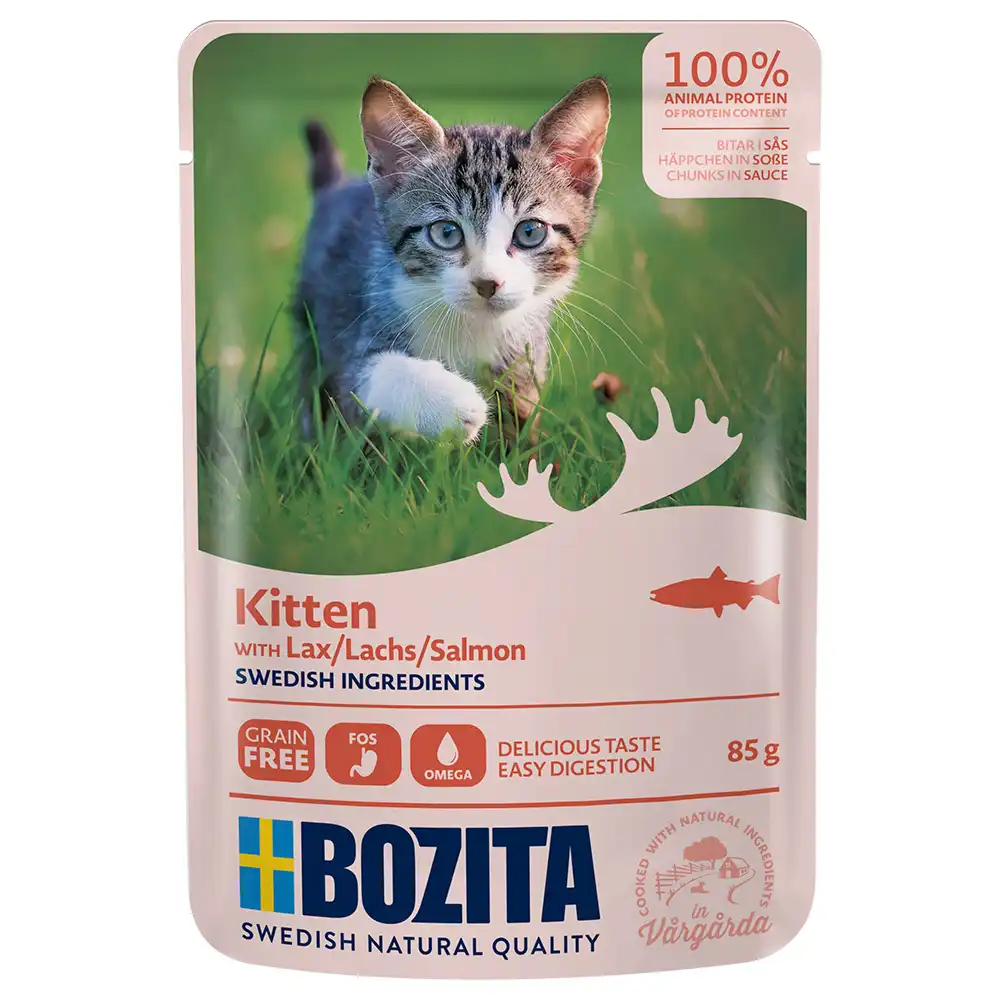 Bozita Kitten bocaditos en salsa - 12 x 85 g - Salmón
