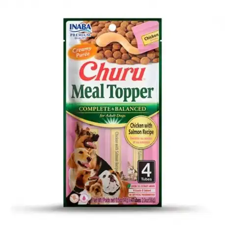 Churu Meal Topper Alimento Complementario Para Perros con Pollo y Salmón, 48 x 14 gr - Churu - Comparador de precios