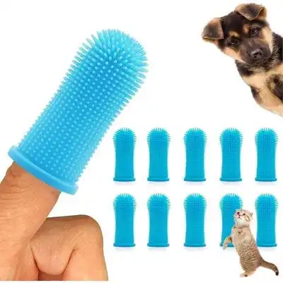 Pawffee 10 cepillos de dientes de silicona de 360° perros, gatos cachorros - 1 pieza - Pawffee - Comparador de precios