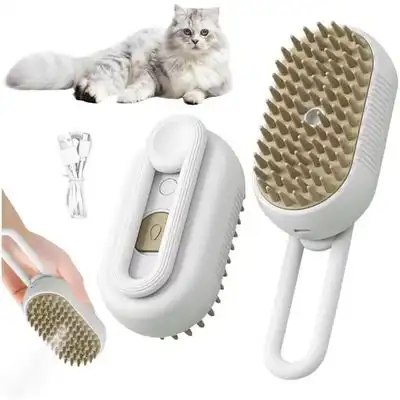 Pawffee Cepillo de vapor 3 en 1 gatos perros: desenreda masajea - Blanco - 1 pieza - Pawffee - Comparador de precios