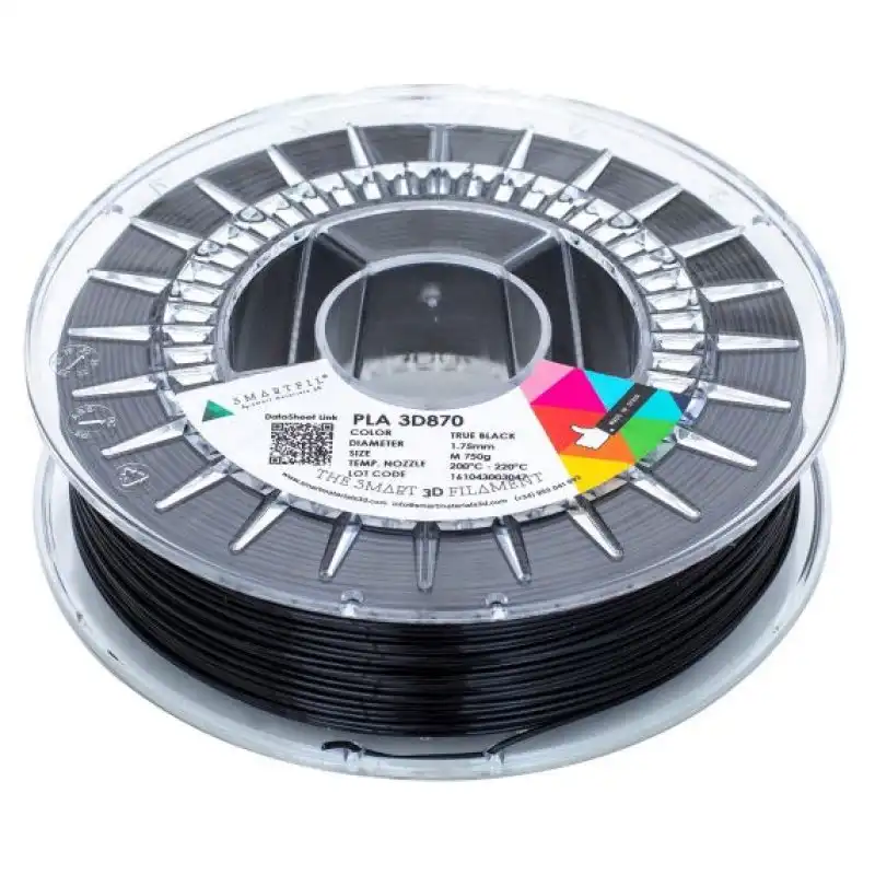 Smartfil PLA 3D870 Filamento 3D Prestaciones Mejoradas 1.75mm 750g True Black