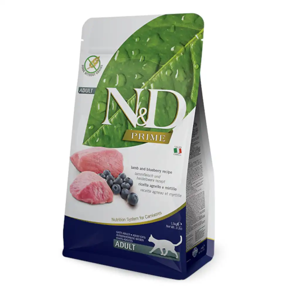 Farmina N&D Grain Free Adult cordero para gatos 1.5 Kg.