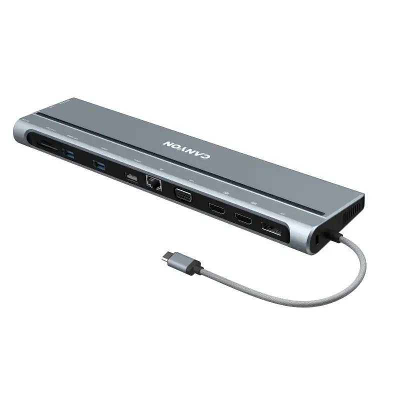 Canyon Docking Station USB-C Multipuerto 14 en 1 Gris