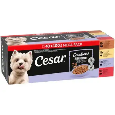 Cesar bolsitas en gelatina Senior 8+ - 40 x 100 g - Cesar - Comparador de precios