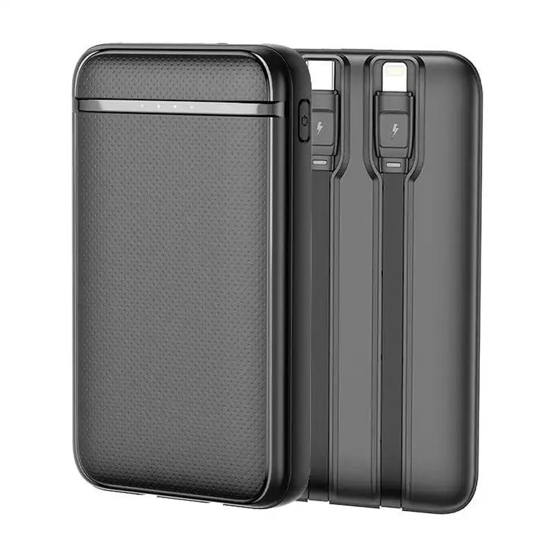 Cool Batería Externa Power Bank 5000 mAh con Cables USB-C / Lightning Negro