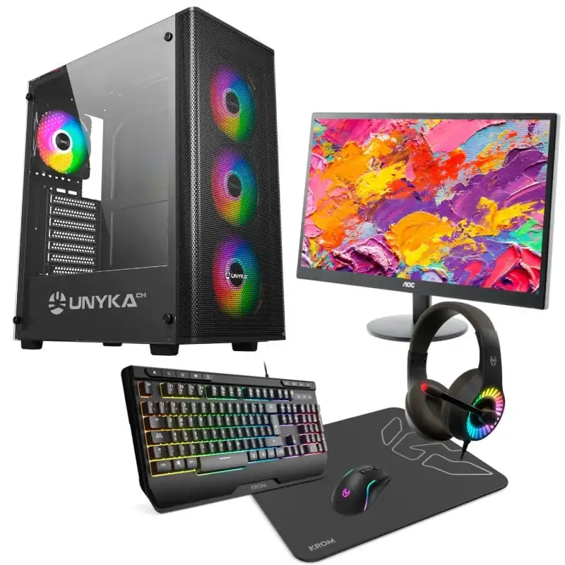 Epical-Q Pack Epic91 AMD Ryzen 5 4500/32GB/1TB SSD/RTX 3050 + Monitor 24" FullHD 75Hz + Combo Gaming