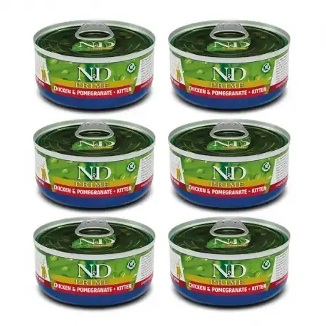 Farmina ND Prime Comida Húmeda para Gatitos con Pollo y Granada, 6 x 70 gr - Farmina - Comparador de precios