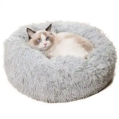 MCBOSON Comodidad de cama de felpa para gatos - Gris claro - 60 cm - Mcboson - Comparador de precios