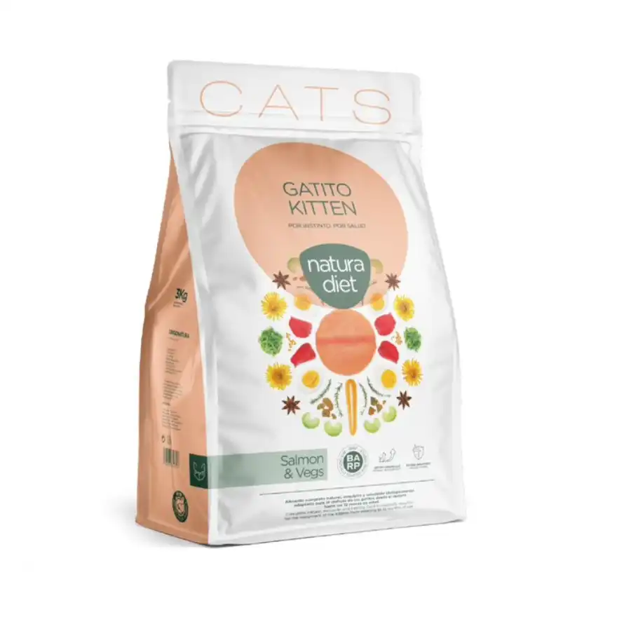 Nature Diet Kitten Salmón y Vegetales pienso