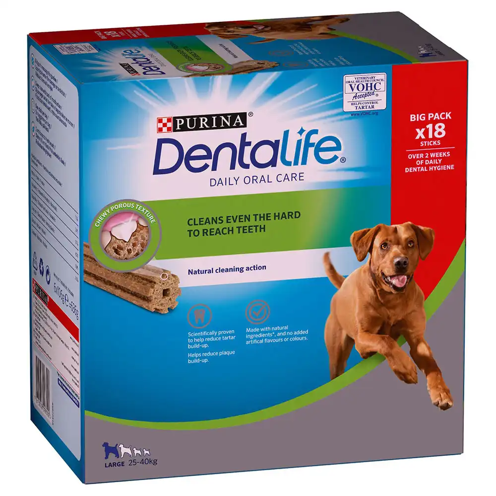 Purina Dentalife snacks dentales para perros ¡con un 25 % de descuento!  - perros grandes (18 barritas) - Dentalife - Comparador de precios