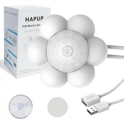 Zoomtopia Aplicable sensor movimiento PIR HAPUP fuente agua, USB 5V 1A - Blanco - Zoomtopia - Comparador de precios