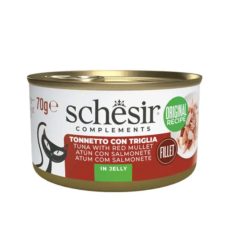 0.07 KG Schesir Atún con Salmonete en Gelatina lata para gatos - Schesir - Comparador de precios