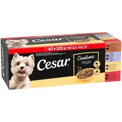 Cesar Favoritos en salsa comida húmeda para perros - 40 x 100 g - Cesar - Comparador de precios