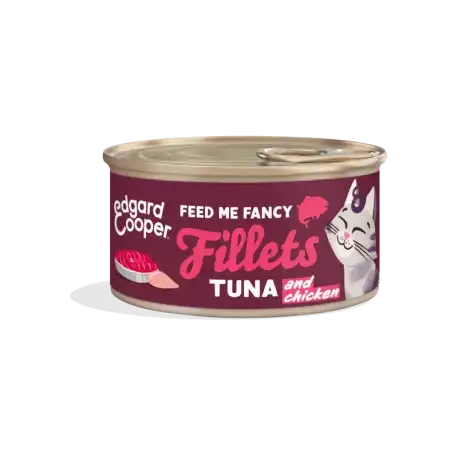 Edgard & Cooper Fillets Comida Húmeda para Gatos Filetes de Atún y Pollo, 24 x 70g - Edgard & Cooper - Comparador de precios