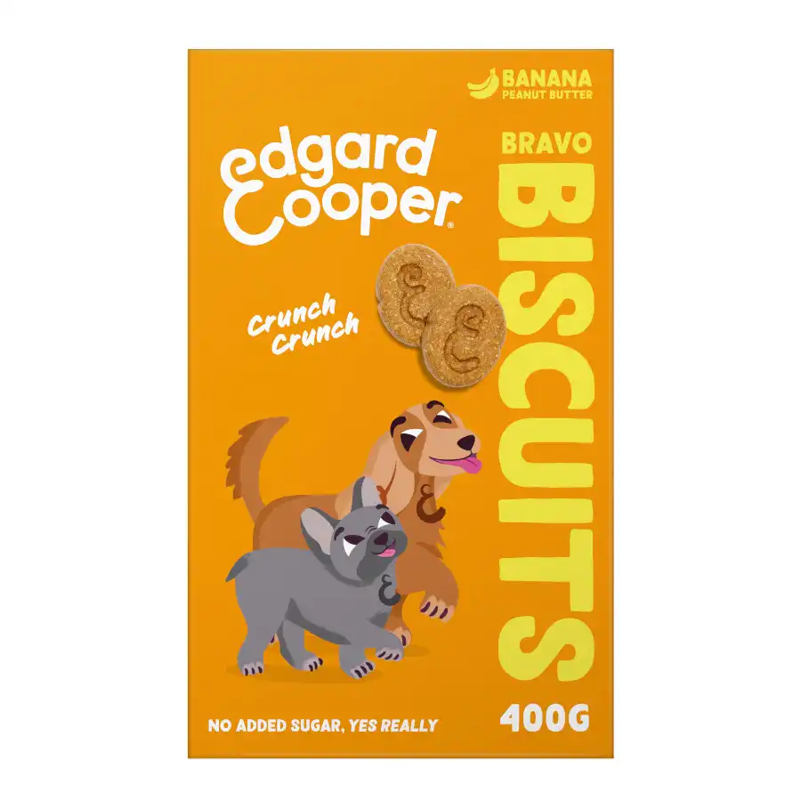 Edgard & Cooper Galletas de Plátano y Mantequilla de Cacahuete snack para perros 400 g - Edgard & Cooper - Comparador de precios