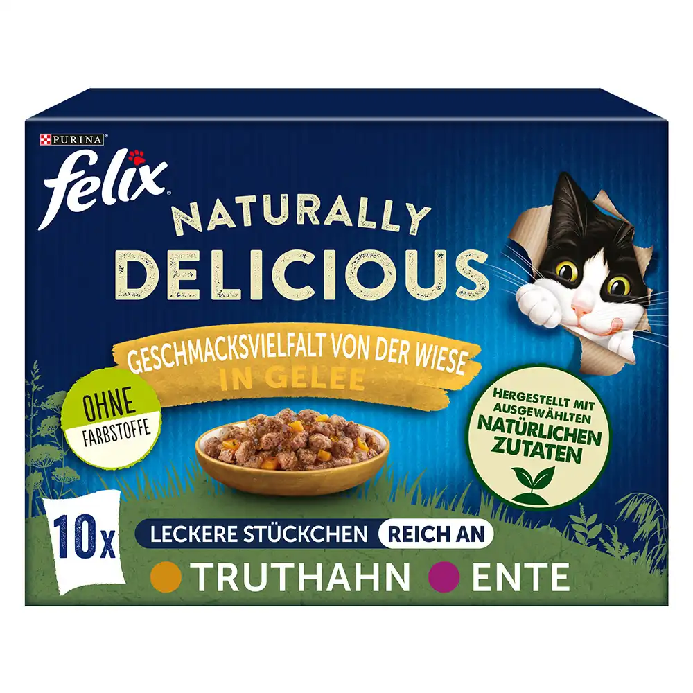 Felix Naturally Delicious 10 x 80 g - Pack mixto - Selección de ave en gelatina - Felix - Comparador de precios