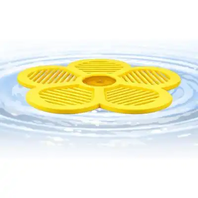 HausPets Bebedero flotante, estación forma flor 19,5 cm, comedero abejas - amarillo - HausPets - Comparador de precios