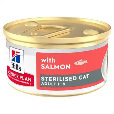 Hill's Science Plan Adult Sterilised Mousse - Salmón (12 x 85 g) - Hill's Science Plan - Comparador de precios