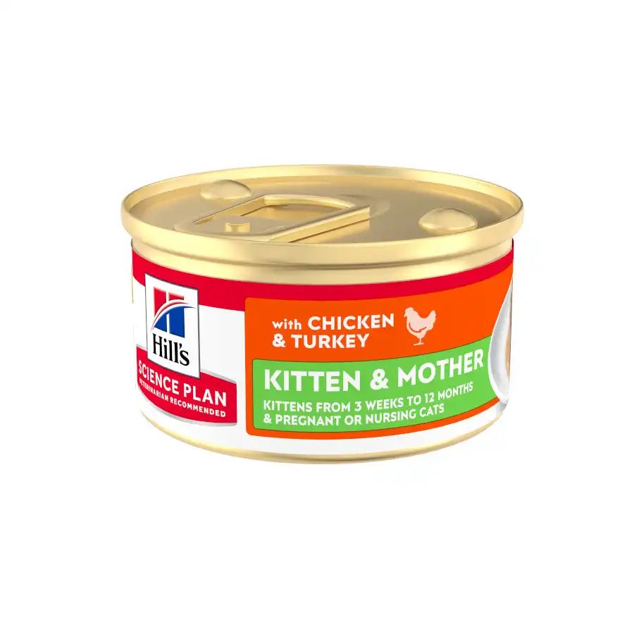 Hill's Science Plan Kitten y Mother Mousse de Pollo y Pavo lata para gatos 85 g - Hills - Comparador de precios