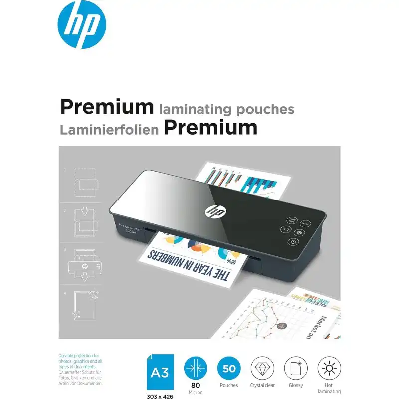 HP 9126 Fundas para Plastificar HP Premium A3 50 Pieza(s)