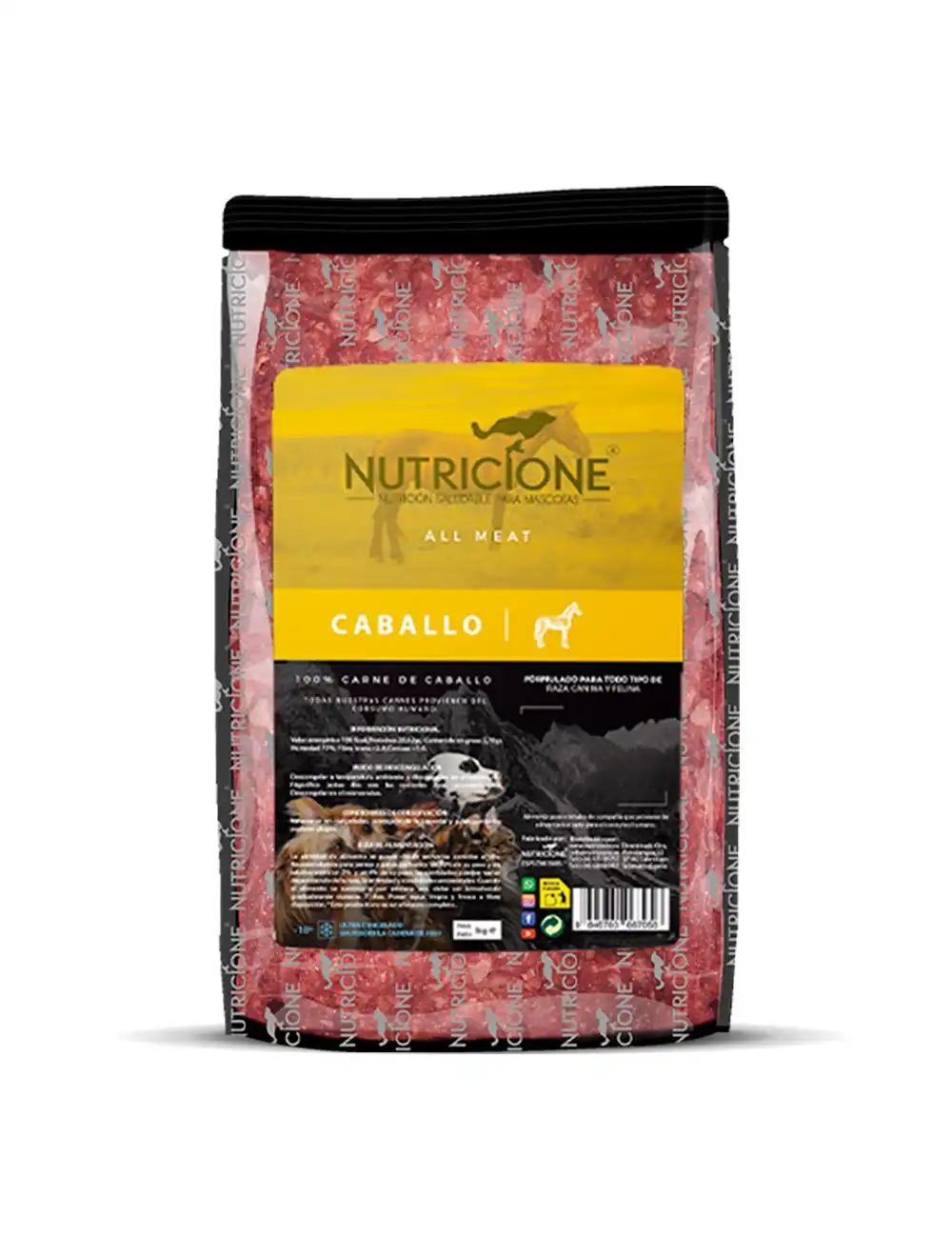 Nutricione all meat carne de caballo sin hueso para perros y gatos - 1 kg - Nutricione - Comparador de precios