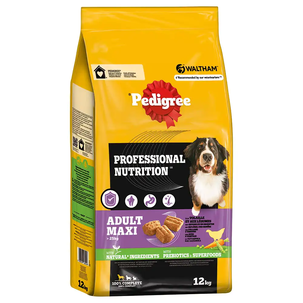 Pedigree Professional Nutrition Adult Maxi ave y verduras - 12 kg