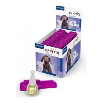 Pipetas Effitix M Para Perros Medianos (10 A 20 Kg) Anti Parásitos, Pulgas, Garrapatas Y Flebotomos - Expositor 24 Pipetas - Virbac - Comparador de precios