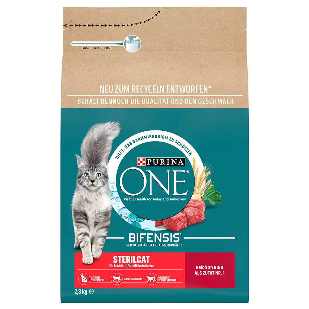 Purina ONE Sterilcat Gatos esterilizados buey - 2,8 kg