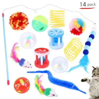 UAMLY Varitas y juguetes para gatos (color aleatorio) - 14 piezas - Uamly - Comparador de precios