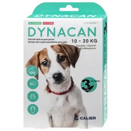 Dynacan pipetas antiparasitarias para perros (3 pipetas), 10-20 - Calier - Comparador de precios