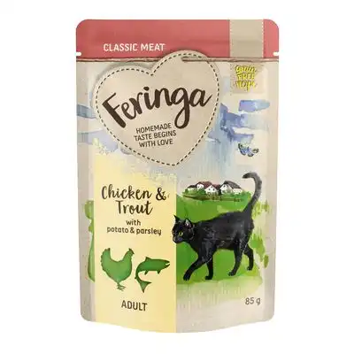 Feringa Classic Meat Menu en gelatina 12 x 85 g en sobres - Trucha y pollo con patatas - Feringa - Comparador de precios