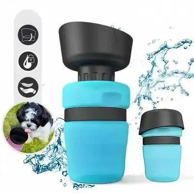 FurryFusion Botella de viaje para mascotas de 520 ml - Azul - Furry Fusion - Comparador de precios