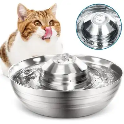 FurryFusion Fuente para gatos de acero inoxidable - 2 litros - Furry Fusion - Comparador de precios