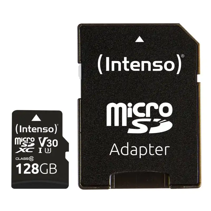 Intenso Professional microSDXC 128GB UHS-I U3 V30 Clase 10 + Adaptador SD