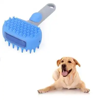 IntiMeg Cepillo de baño de silicona para perros - Gris azulado - IntiMeg - Comparador de precios