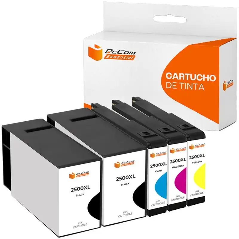 Pccom Essential Canon Pgi2500xl Cartucho Tinta Compatible Negro/cian/magenta/amarillo Pack 5
