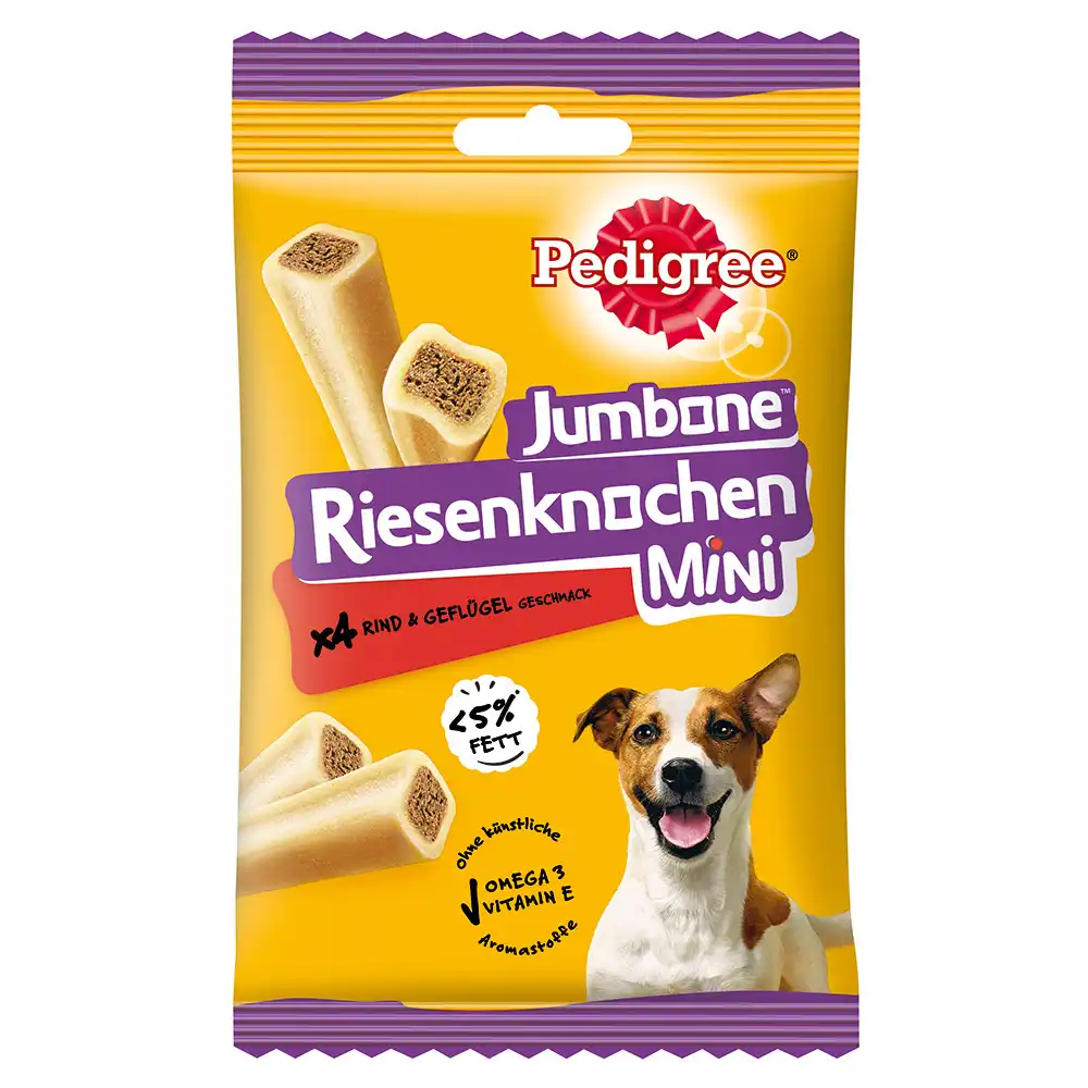 Pedigree Jumbone Mini snacks para perros pequeños - Buey 4 uds. (40 g / ud.)