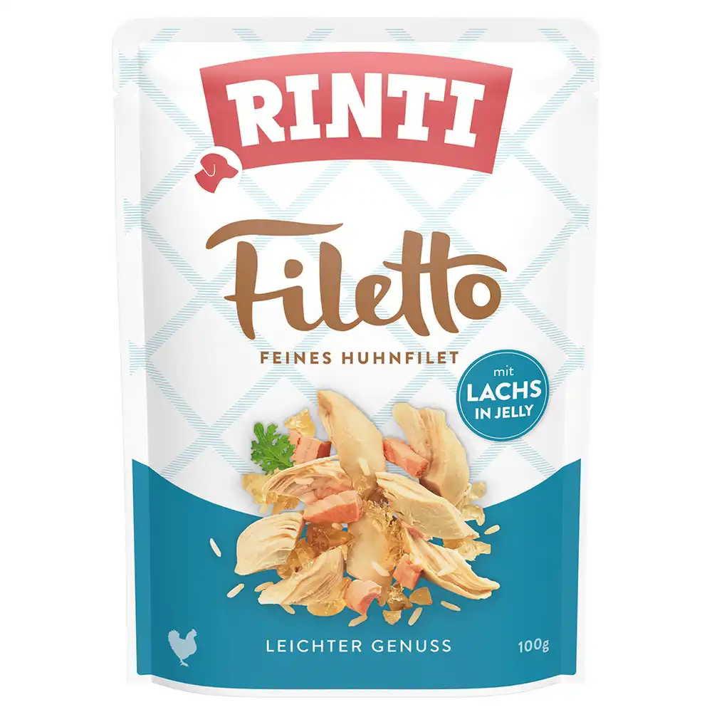 RINTI Filetto Pouch en gelatina 24 x 100 g - Pollo con salmón
