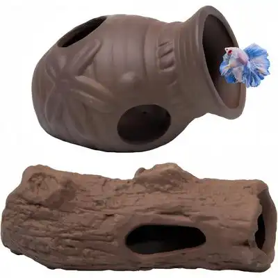 ZooVenture Decoración de acuarios: Escondites de cerámica para peces - 2 piezas - Zooventure - Comparador de precios