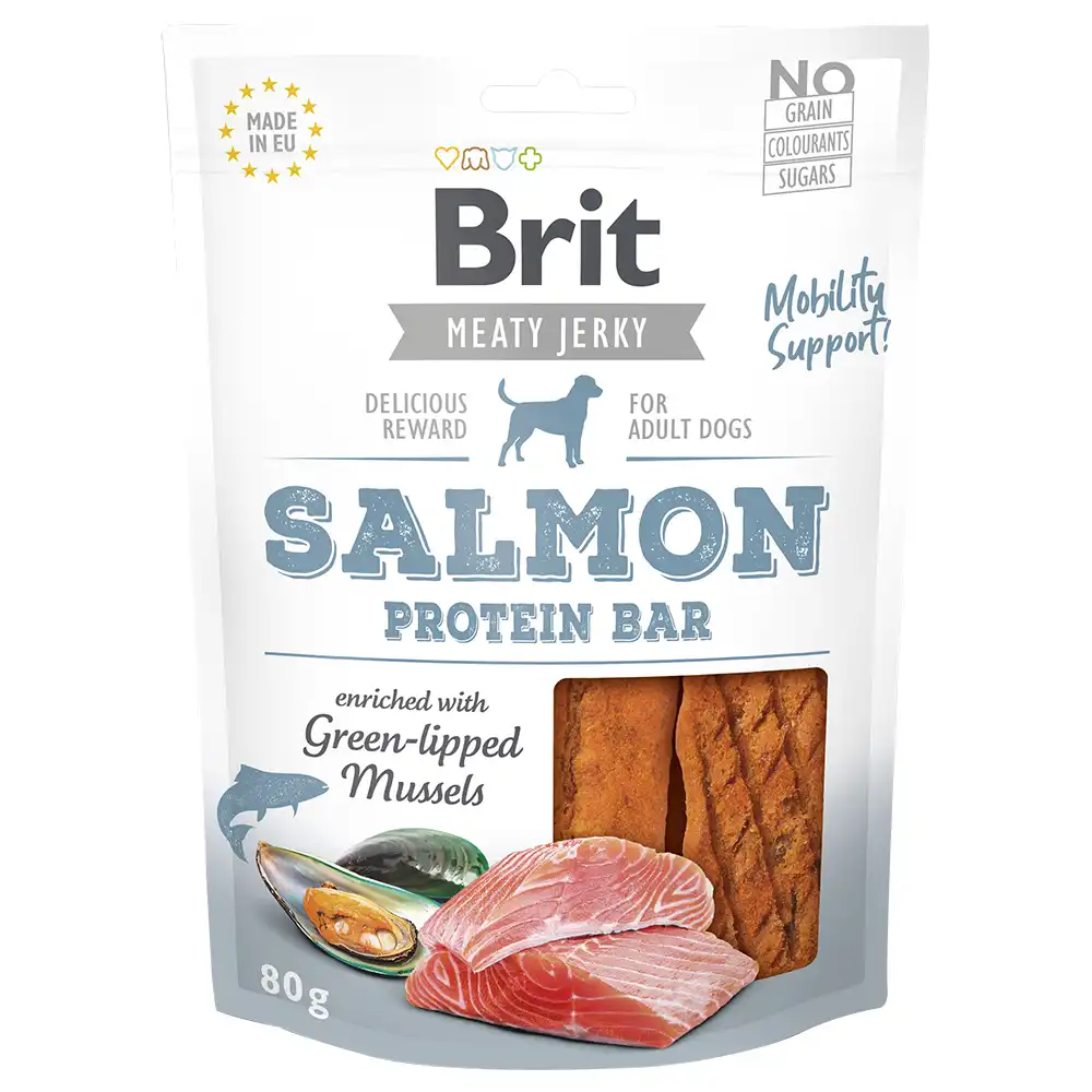 Brit Jerky Salmón Protein Bar - 3 x 80 g
