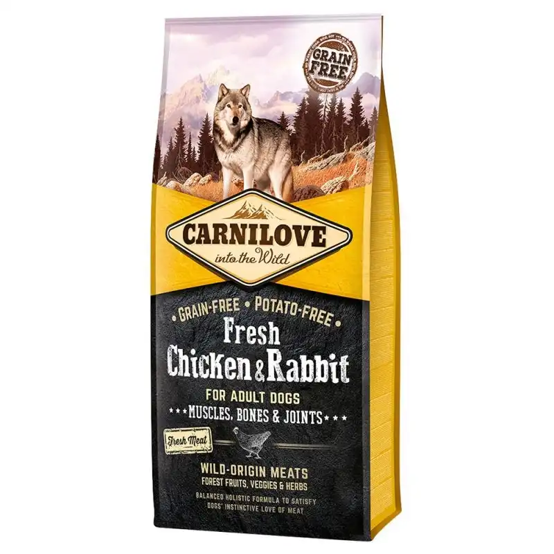 Carnilove pienso para perros adult joints con Pollo y Conejo, Peso 12 Kg