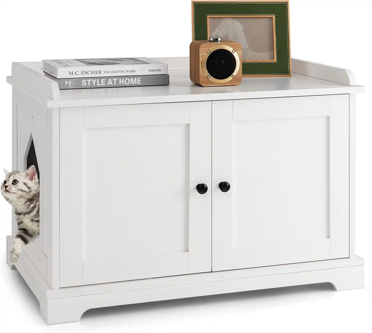 COSTWAY Arenero con Tablero Rascador para Gatos - 75 x 51 x 53 cm - COSTWAY - Comparador de precios