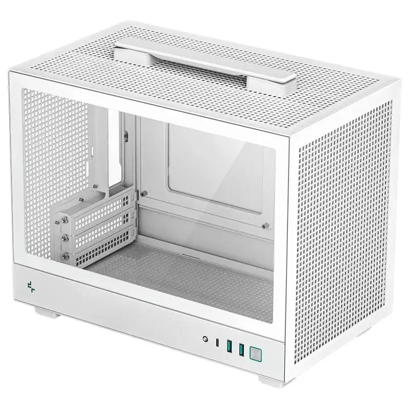 DeepCool CH160 Mini Tower ITX Cristal Templado USB-C Blanca